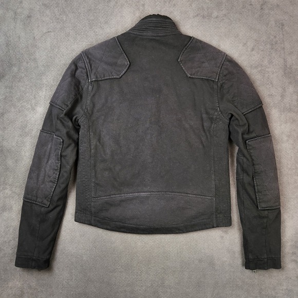 Polo Ralph Lauren Moto Riders Jacket Womens Small‎ Black Full Zip Cotton Blend - Picture 2 of 11